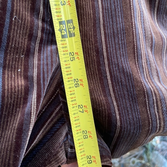 Vintage Jumpsuit The Strawberry Plant /Brown Vest Gray Stripe Trouser 70's - Picture 8 of 8